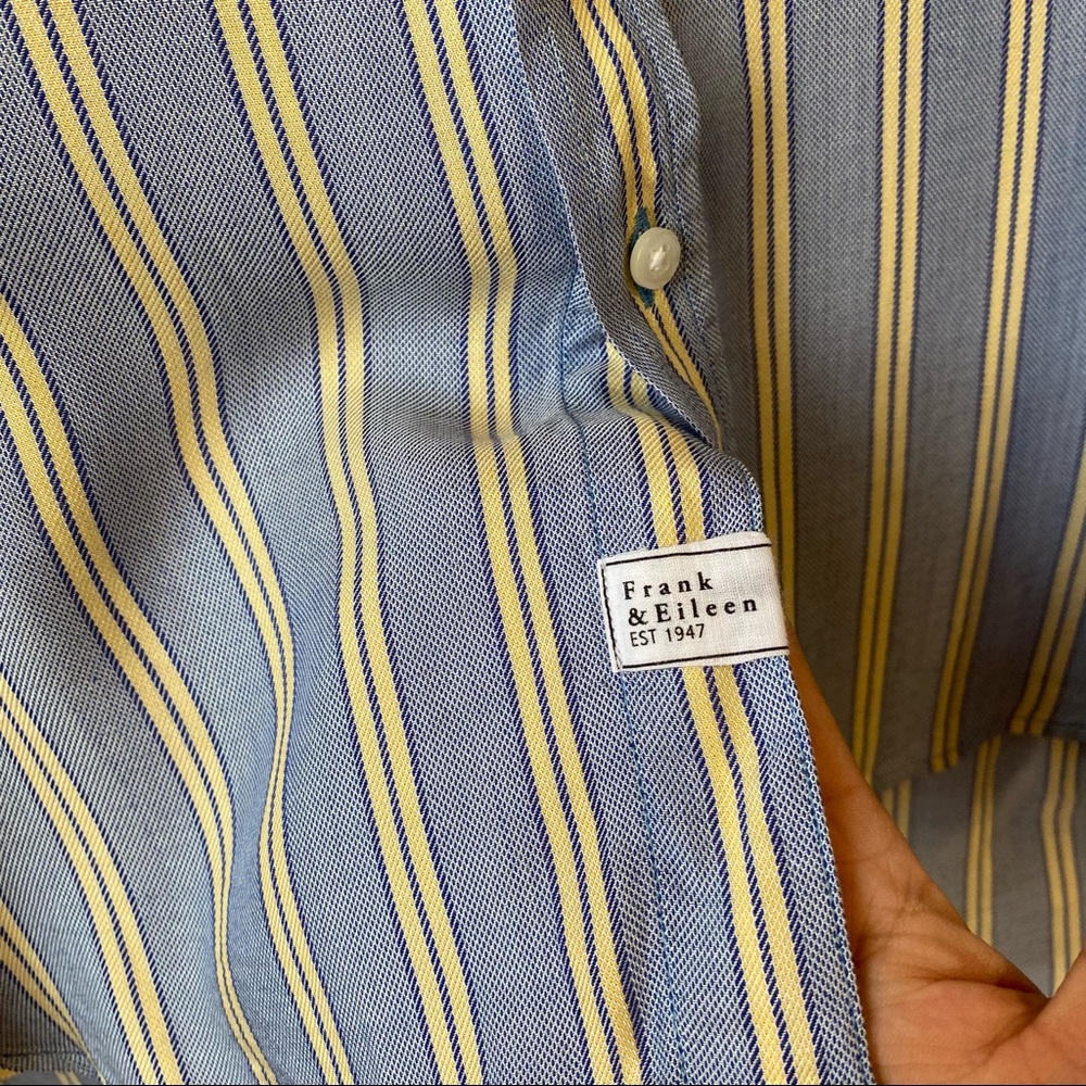 Frank & Eileen Striped Button Up Shirt Long Sleeve Style Eileen Women's Small - Picture 9 of 9